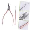 CALLARON Stainless Steel Nail Clipper Set 2pcs Grooming Kit for Fingernails and Toenails Portable Manicure Tools Nail File for Men and Women view 2