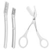 VALICLUD 1set Eyebrow Grooming Kit Scissors and Trimmer Professional Eyebrow Shaping Tools for Precise Hair Removal Safe and Comfortable Design view 1