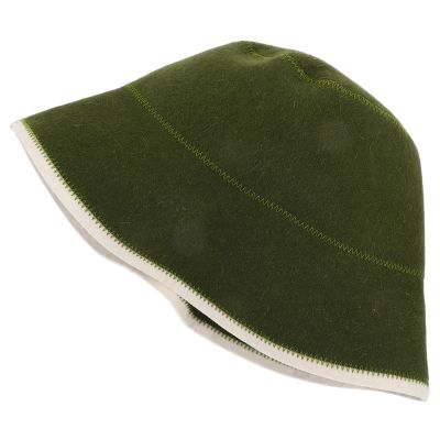 2pcs Comfortable Shower Cap Bath Bucket Hats Woman Wool Fisherman's Bathing Natural Felt Sauna Accessories Cap