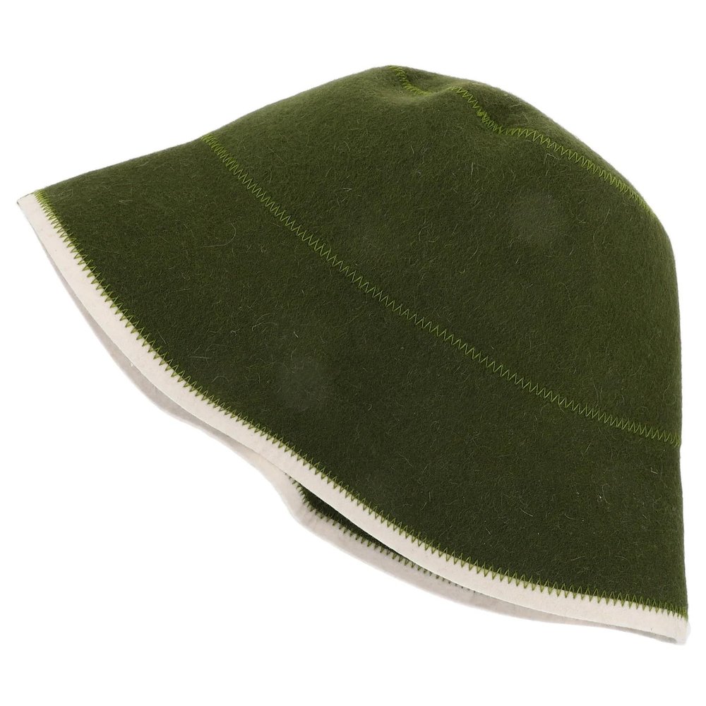 2pcs Comfortable Shower Cap Bath Bucket Hats Woman Wool Fisherman's Bathing Natural Felt Sauna Accessories Cap