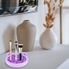 PartyKindom Eco-friendly Silicone Makeup Brush Cleaner Mat Holder Dual-sided Brush Cleaning Drying Stand view 2