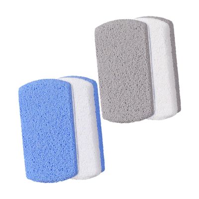 Baluue 4pcs Double-Sided Pumice Stone Foot Scrubber for Portable Pedicure Callus Remover Foot File Design for Comfortable Grip and Washable