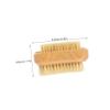 Baluue 3Pcs Household Nail Cleaner Natural Beech Dual Sided Fingernail Scrubbers Wear Resistant Brushes for Daily Use Comfortable Grip for Convenient Nail Care view 2
