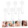 SAFIGLE 6Pcs Nail Brush Tool for Dust Cleaning Fingernail Brush Accessory with Soft Bristles for Nail Art Manicure Transparent Design for Easy Use and Carrying view 2