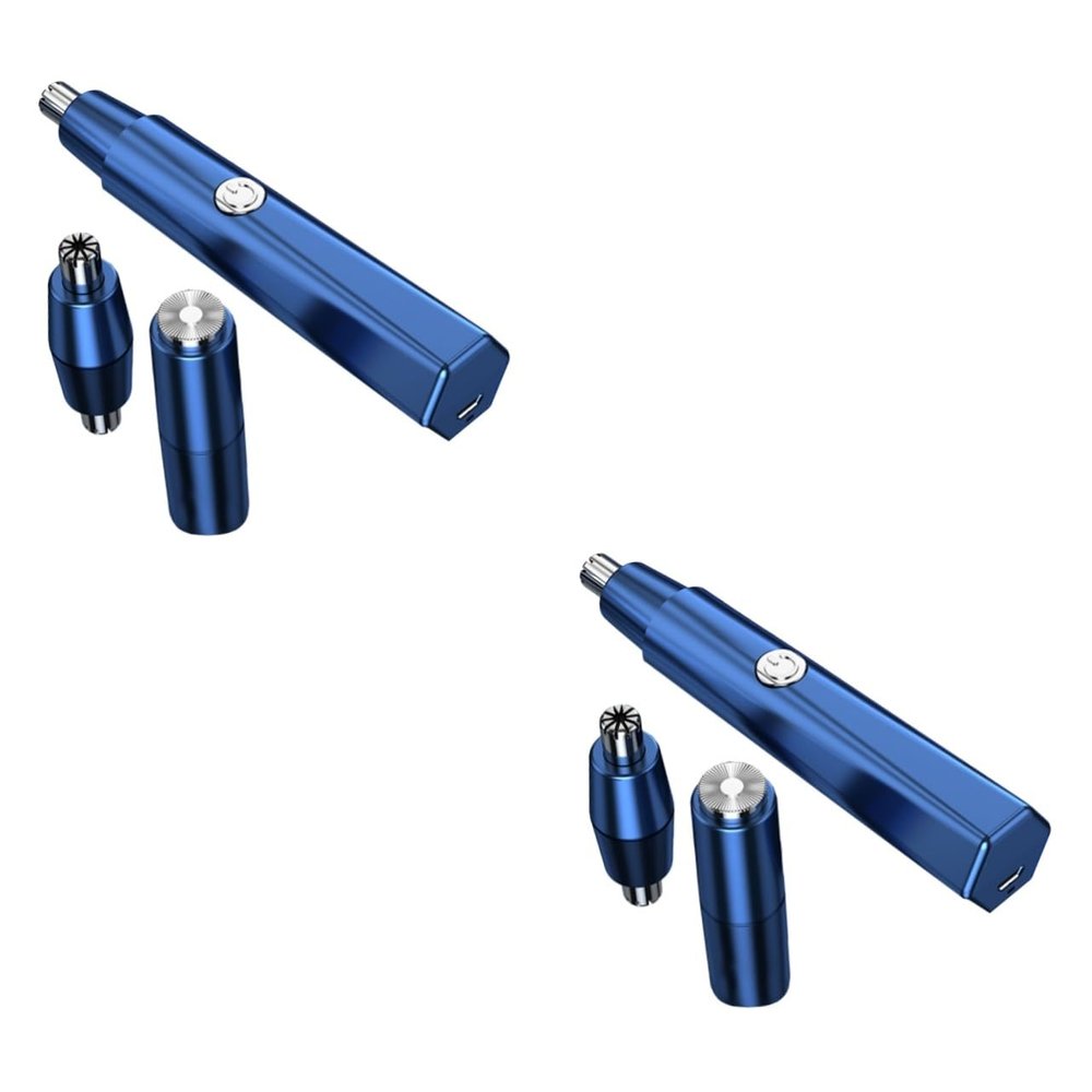 BESTYASH 2sets Electric Nose Hair Trimmer and Ear Hair Grooming Kit for Men and Women Dual Function Beard and Eyebrow Trimmer Design