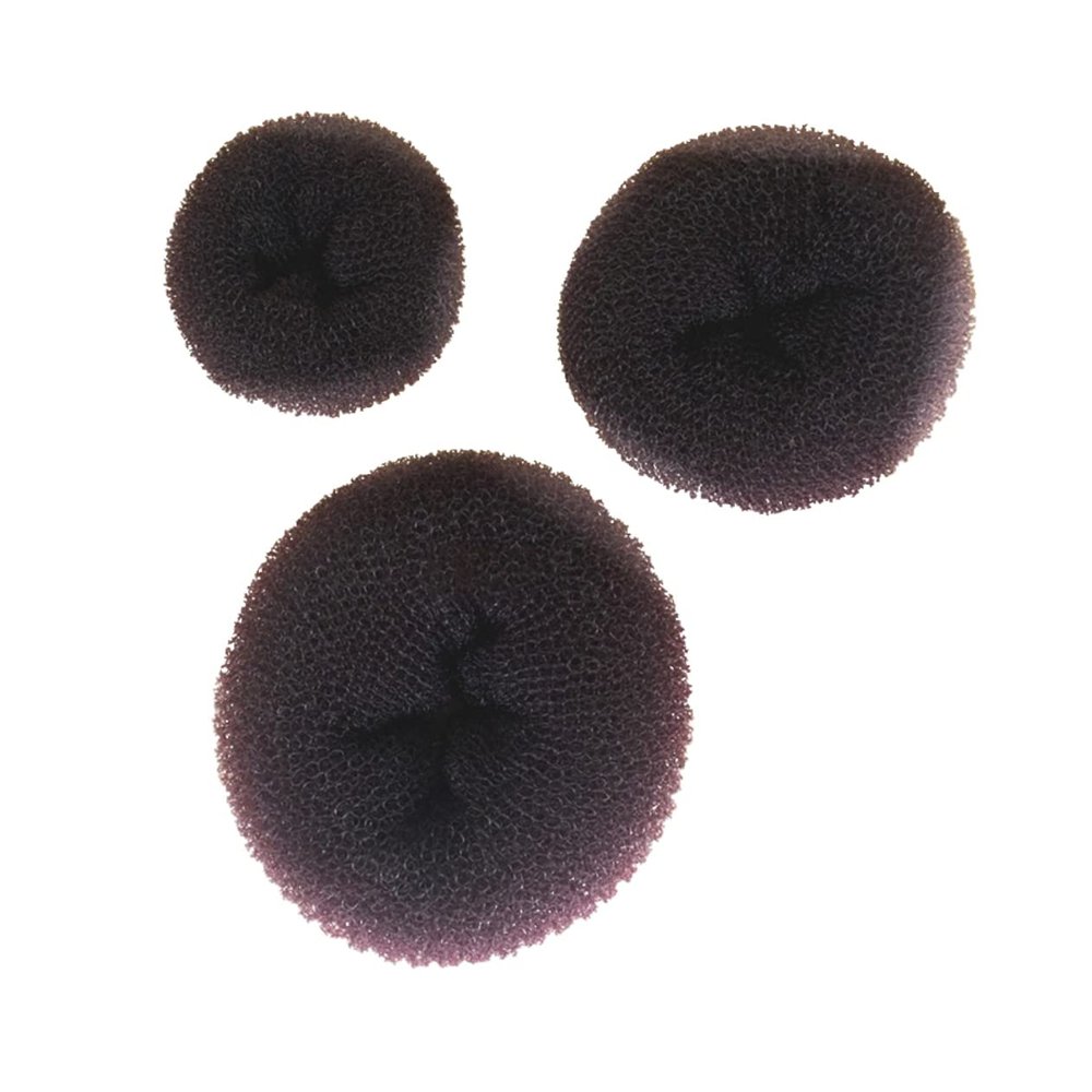CALLARON 3pcs Coffee Hair Donut Bun Maker Sponge Hair Styling Tools for Neat Buns for Ballet and Dance Easy to Use