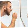 Vaguelly 4pcs Set Beard Trimming Scissors Set Stainless Beard Cutter Kit with Pointed Round Scissors Small Comb and White Leather Case for Grooming Mustaches and Nose Hair view 4