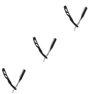 Beavorty 3pcs Vintage Manual Shaving for Beard and Eyebrow Grooming Lightweight Design Easy to Use for Home and Travel Metal Construction
