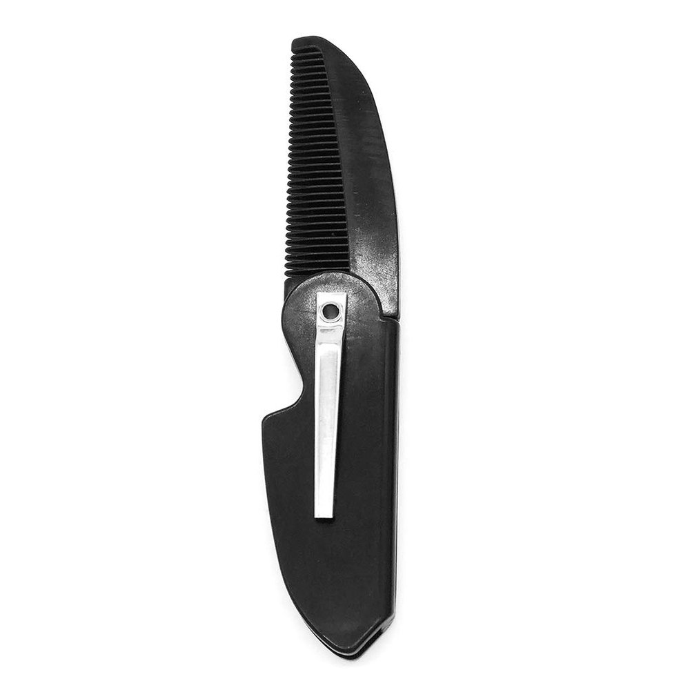 1 Pc Folding Pocket Clip Hair Mustache Beard Comb For Men