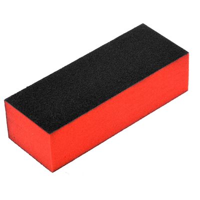 TOVINANNA 10Pcs Washable Sided Sponge Nail Files Durable Nail for Natural False Nails Black Red Sanding Blocks Easy to Use for Professional Nail Care Art