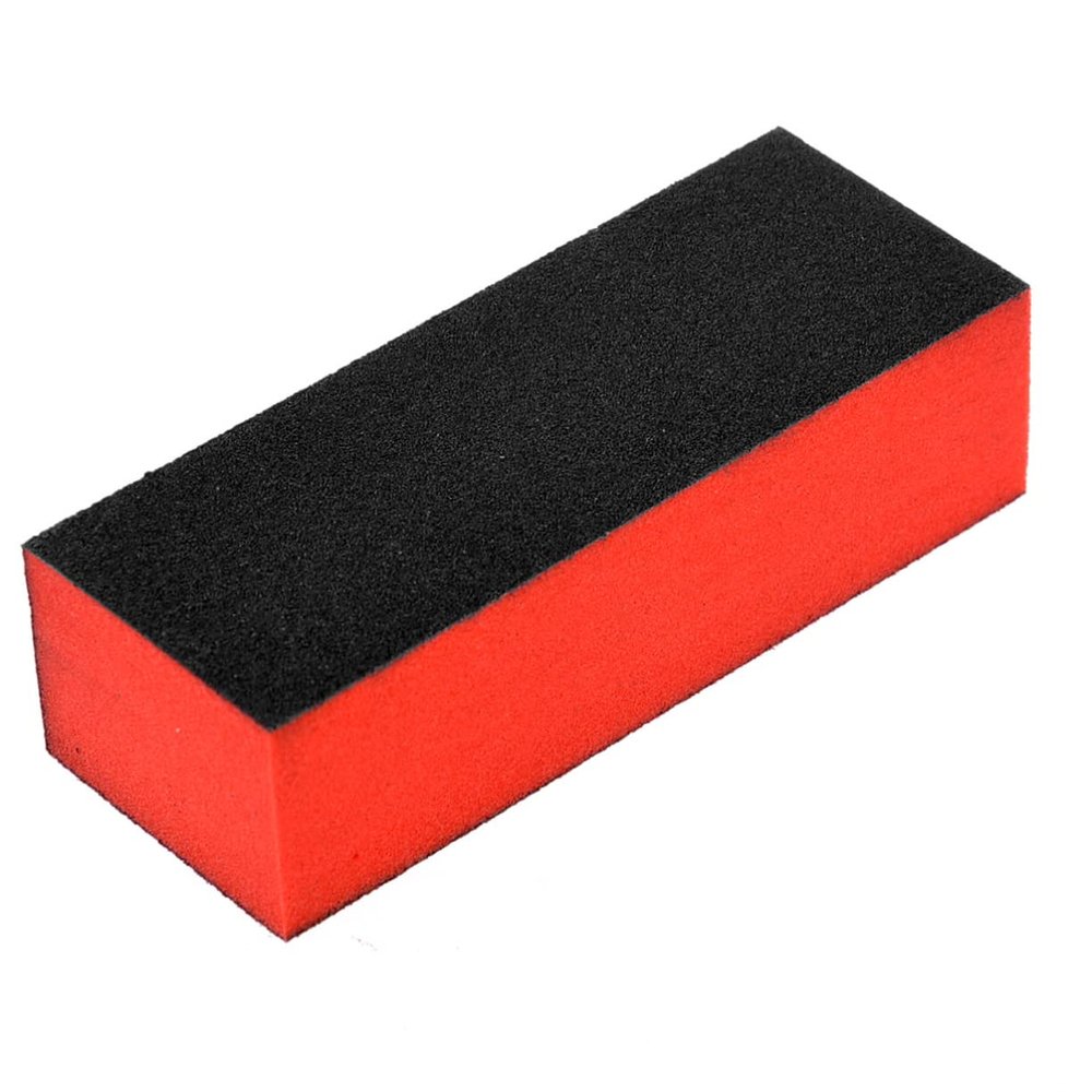 TOVINANNA 10Pcs Washable Sided Sponge Nail Files Durable Nail for Natural False Nails Black Red Sanding Blocks Easy to Use for Professional Nail Care Art