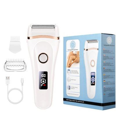 Electric Shaver for Women, Mini Electric Razor, Painless Hair Removal Device for Home Use, Wet and DryLED Display, USB-C Fast Charging