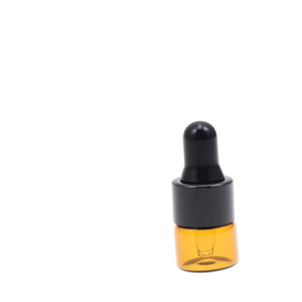 WRITWAA Amber Glass Dropper Bottles for Serum Samples 1ml 30pcs