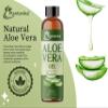 Plantovika Aloe Vera Gel - Natural, Hydrating, Soothing for Face, Skin, Hair, Sunburn - 8 Fl Oz view 2