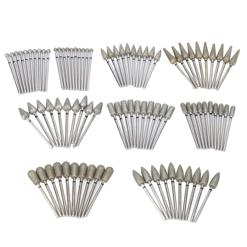 90pcs Emery Nail Drill Bits Set for Gel Polish Removal, Multipurpose Nail Grinding Head, to Use and Practical Tool for Manicure