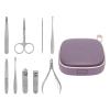 9pcs Double Layer Manicure Set, Stainless Steel Multifunction Nail Clippers Pedicure Kit, Safe and Durably ABS Material, Storage Box view 1