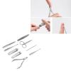9pcs Double Layer Manicure Set, Stainless Steel Multifunction Nail Clippers Pedicure Kit, Safe and Durably ABS Material, Storage Box view 2