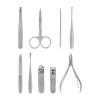 9pcs Double Layer Manicure Set, Stainless Steel Multifunction Nail Clippers Pedicure Kit, Safe and Durably ABS Material, Storage Box view 3