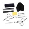 CALLARON 1 Set 9Pcs Stainless Steel Hair Scissor Set Professional Grooming Hairdressing Tools for Barbers and Home Use Non Slip Comfort Durable Design view 1