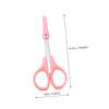 Ipetboom 3pcs Stainless Steel Beauty Tools Eyelash Scissors Eyebrow Scissors Portable Multi Function for Home Salon Use Pink Curved White Straight Blue Rounded view 2