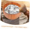 ABOOFAN Men Wooden Shaving Bowl Stylish Wood Shave Soap Dish for Rich for Bathroom Use Travel present Giving and Easy to Maintain Shaving Accessory view 3