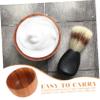 Homoyoyo Wood Shaving Soap Bowl for Men Reusable and Portable Grooming Tool Lightweight Travel Shaving Dish for Smooth Lather for Home and Bathroom Use view 3