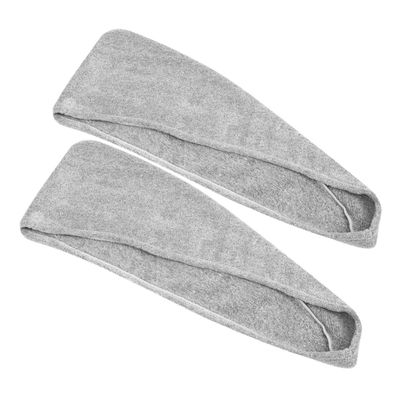 ABOOFAN 2pcs Super Absorbent Coral Fleece Hair Shower Cap Lightweight Hair Drying Towel Wraps for Quick Drying After Bathing Travel Friendly Head Bath Caps