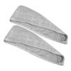 ABOOFAN 2pcs Super Absorbent Coral Fleece Hair Shower Cap Lightweight Hair Drying Towel Wraps for Quick Drying After Bathing Travel Friendly Head Bath Caps view 1