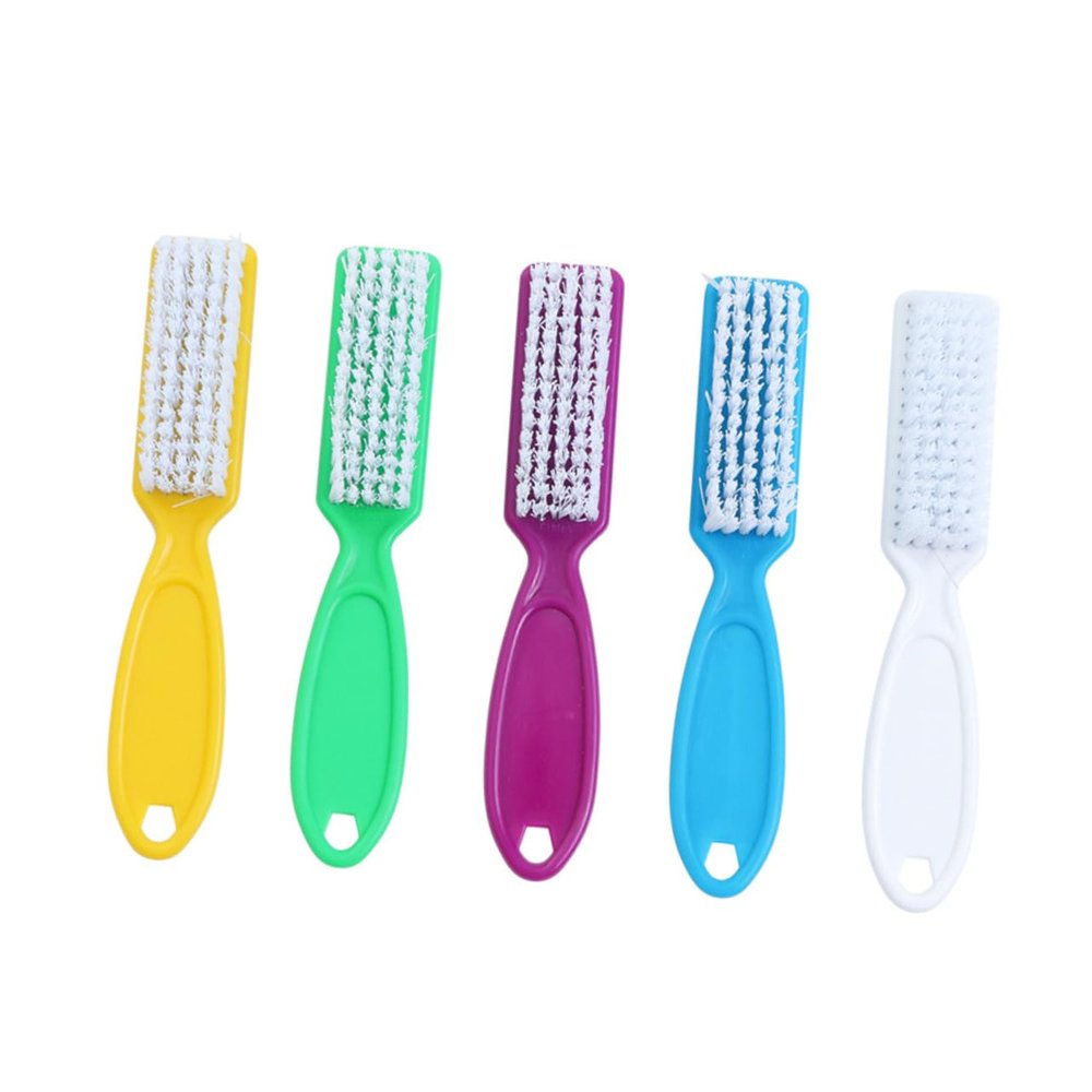 Baluue 10pcs Fingernail Brush for Natural Nails Nail Art Brush for Hands Feet and Kitchen Random Color