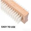 CALLARON Double Sided Wooden Nail Brush Tool Nail Cleaning Brush for Manicure and Pedicure Comfortable to Hold Handle for Home and Salon Use view 2