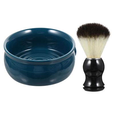 Beaupretty 2pcs Shaving Kit for Men Shaving Brush Soap Bowl Ceramic Bowl Smooth Handle Soft Comfortable for Gentle Shave