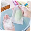 Vaguelly 1pack Colorful Net Pouches for Handmade Soap Facial Cleansing Mesh Drawstring Design Portable for Travel and Home Use view 3