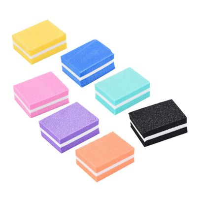 Baluue 21PCS Mini Nail File Sponge Blocks Double-Sided Manicure Tool Set for Home and Salon Use Assorted Colors Easy to Use for Nail Buffing and Shaping