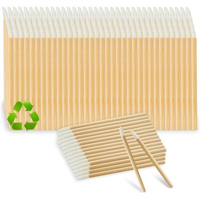 100Pcs Premium Disposable Lip Brushes Lipstick Applicator Wands Bamboo Handle Makeup Tool Kits Soft Hygienic Wands for Professional Personal Use