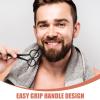 Vaguelly 1 Pcs Stainless Steel Scissors Beard Shears Kit with Comb Storage Pouch for Home DIY Barber Shop Use Durable Precise Trimming Tools for Men view 2