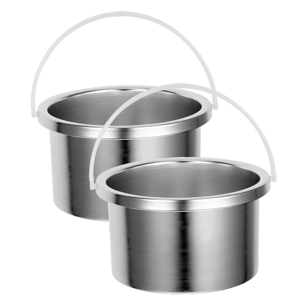 Beaupretty 2pcs Aluminum Wax Pot Replacement for Hair Removal Portable Wax Warmer Liner for Electric Melt Machines Easy to Clean Bowl for