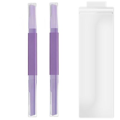 Eyebrow Razor for Women Face,Dermaplane Razors with Cover for Peach Fuzz Facial Hair Removal 2Pcs