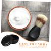 Cabilock Metal Shaving Soap Bowl for Men Stainless Steel Shaving Cup Lid Brush Stand view 3