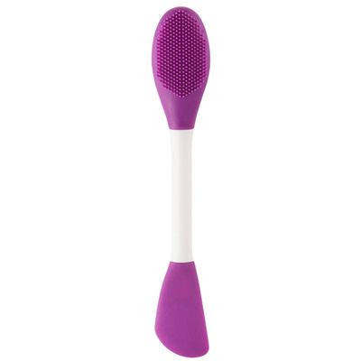 BESTYASH 3Pcs Silicone Face Cleaning Brush Dual Head Facial Cleaner Tool for Gentle Skin Cleansing Portable Mint Green Pink Purple for Daily Use
