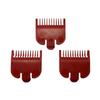 (3 Pack) (1/8") Hair Clipper Guards No.1 Cutting Guides Compatible with Most Wahl Clipper, Red view 1