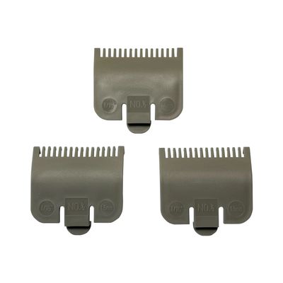 (3 Pack) (1/16") Hair Clipper Guards No.1/2 Cutting Guides Compatible with Most Wahl Clipper, Grey