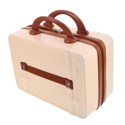Beaupretty Retro Suitcase for Travel Makeup Case Mirror Travel Makeup Bag Vintage Suitcase for Women Portable Mini Case