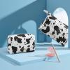 bag,Makeup Bag, 3 Pcs/Set Waterproof Cow Print Makeup Bag Travel Cosmetic Bag Portable PU Leather Multifunction Organizer Storage Bag Cute Milk Cow Grain Toiletry Bags Pouch Bags view 2