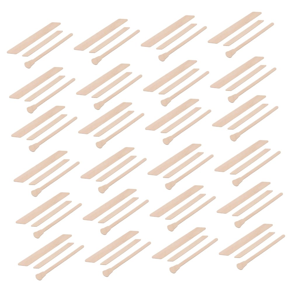 Healvian 150Pcs Wooden Sticks Applicator for Hair Removal Durable Strips for Facial Use for Eyebrows Legs Arm and Bikini Area Quick and