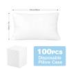 100 PCS Disposable Pillow Case Covers, Disposable Pillowcases Bulk Pillowcase for SPA, Single-Use for Medical Hospital Travel, Disposable Pillow Cover Standard Size, 21x33 Inches view 4
