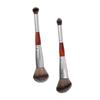 WRITWAA 2pcs Dual Ended Makeup Brush for Women Soft Blending Brushes for Loose Powder and Eye Shadow Portable Cosmetic Tools for Contouring and Highlighting view 1