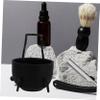 Beaupretty 1set Stainless Steel Shaving Brush Stand Soap Bowl Men Shaving Holder for Fast Drying and Quality Bathroom Decor view 4