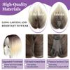 10" Clip in Bangs Hand-tied Base, 360 Clip In Hair Topper No Bangs Upgrade Handmade Hair Extensions (Light Brown) view 3