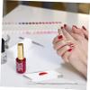 Beaupretty Glass Nail Art Palette Set 2 Pieces Stainless Steel Cuticle Pusher Tool Mixing Toning Boards for Nail Art Display for Professional and Home Use view 2