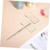 Beaupretty Glass Nail Art Palette Set 2 Pieces Stainless Steel Cuticle Pusher Tool Mixing Toning Boards for Nail Art Display for Professional and Home Use view 3